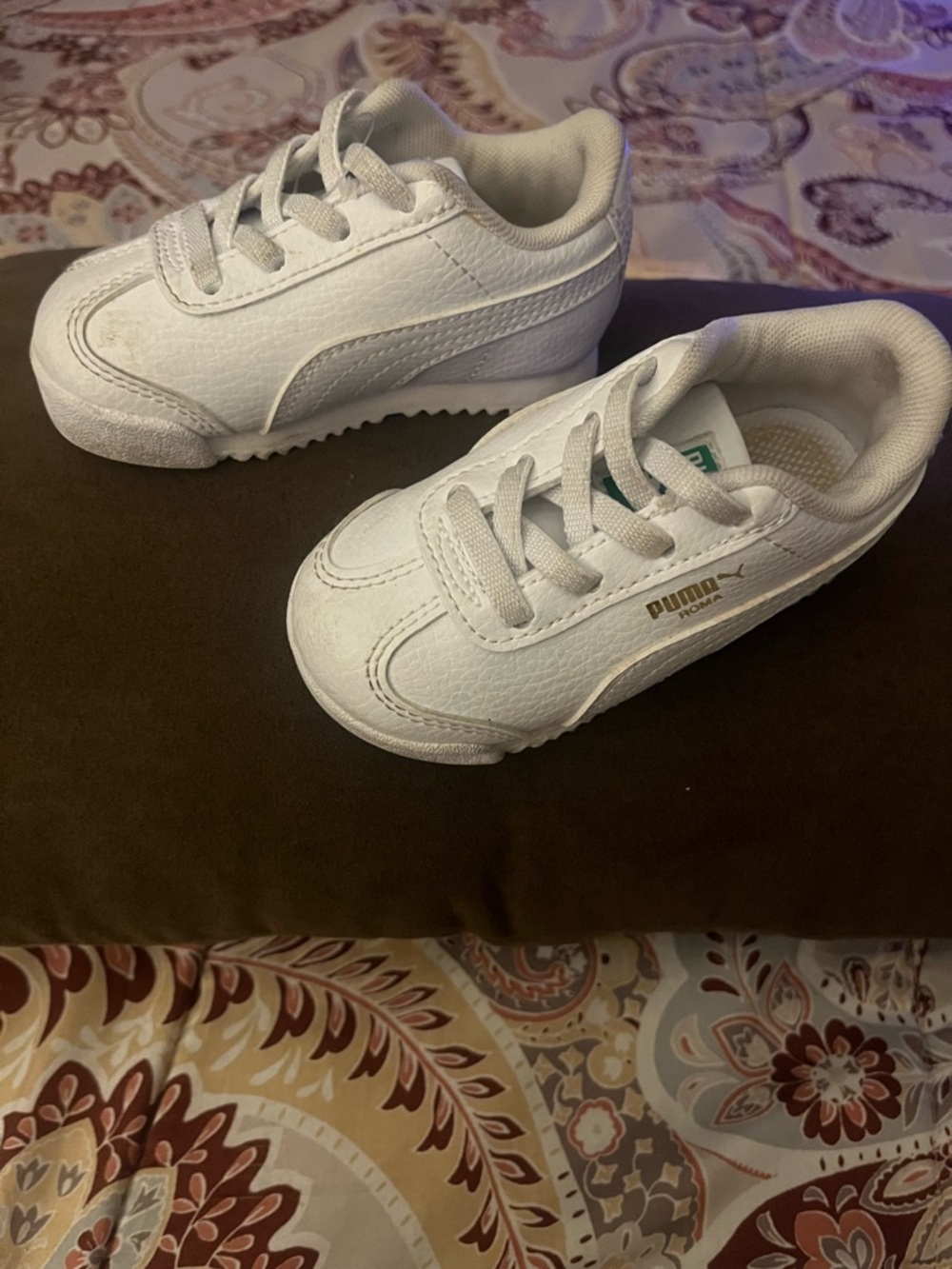 Puma Kids White Low-Top Sneakers